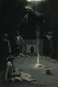 The Going of the Medicine-Horse (Indický Bůh ohně) 1897 od Frederic Remington