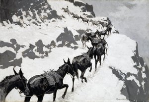 Balení pro mezky od Frederic Remington