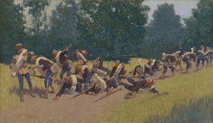 Scream of Shrapnel na San Juan Hill, 1898 od Frederic Remington