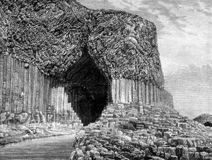 Fingals Cave, Island of Staffa, Skotsko, 19. století