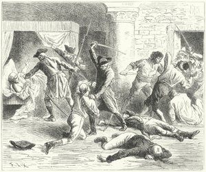 Masakr Francouzů ve Veroně od Frederic Theodore (after) Lix