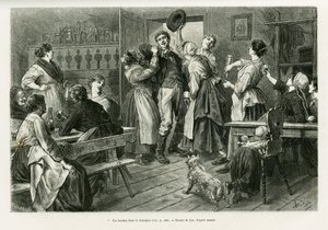 Hitztag, jakýsi karneval, kde je ženám vše dovoleno, v Sundgau. Rytina od Lixe k ilustraci příběhu A trevers l