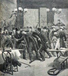 Útok anarchisty Leauthiera od Frederic Theodore Lix