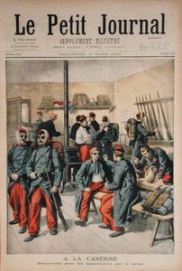 V kasárnách, příprava na manévry ve sněhu, ilustrace z Le Petit Journal, 17. března 1895 od Frederic Theodore Lix