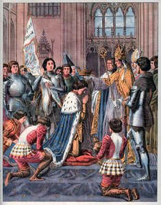 Johanka z Arku se 17. července 1429 v Remeši účastní korunovačního ceremoniálu Karla VII.
