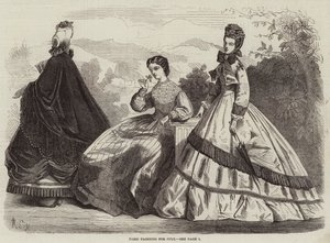 Paris Fashions na červenec od Frederic Theodore Lix