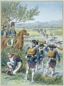 Druhá bitva u Curychu - Průchod Lintz v roce 1799 armádou Massena od Frederic Theodore Lix