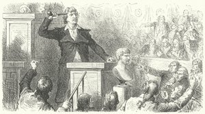Jean-Paul Marat na tribuně Národního shromáždění, 1792 od Frederic Theodore after Lix