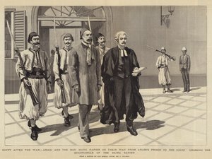Egypt po válce, Arabi a ctihodný Mark Napier na cestě z Arabiho vězení ke dvoru, přechod přes čtyřúhelník Daira Sanieh