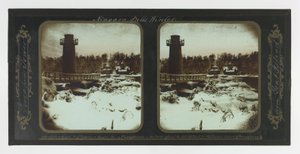 Zimní Niagarské vodopády, Terrapinová věž z Kozího ostrova od Frederic and William Langenheim