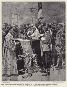 Ruský vojenský pohřeb v Pekingu od Frederic de Haenen