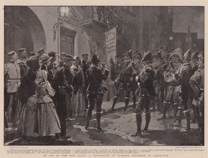 In Aid of the War Fund, Procesí španělských studentů na Gibraltaru