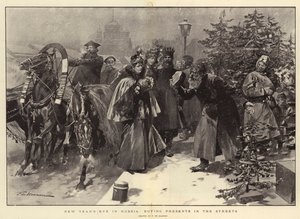 Silvestr v Rusku, nákup dárků v ulicích od Frederic de Haenen