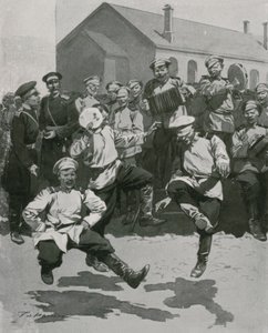 Vojáci tančící v kasárnách od Frederic de Haenen