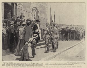 2. Berkshire Regiment opouští své barvy se starostou města King William