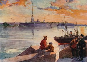 Palace Quay na Něvě od Frederic de Haenen