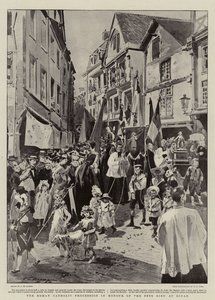 Římskokatolické procesí na počest svátku Fete Dieu v Dinanu od Frederic de Haenen