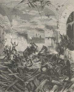 Zimní palác po výbuchu, večer 17. února 1880. od Frederic de Haenen