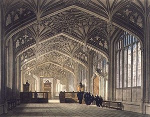 Interiér Divinity School, ilustrace z 