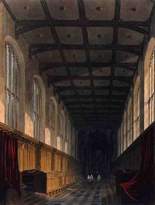 Interiér Trinity College Chapel, Cambridge, z 