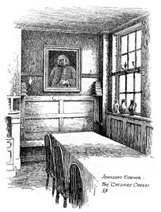 Johnsons Corner, hospoda Cheshire Cheese, City of London, 1912 od Frederick Adcock