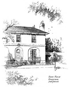 Keats House, Hampstead, Londýn, 1912. od Frederick Adcock