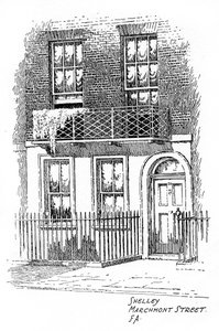 Percy Bysshe Shelleys dům, Marchmont Street, Bloomsbury, Londýn, 1912