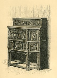 Dubová skříň, konec 15. století, 1881.