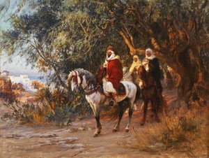 Arabové na koni, 1892 od Frederick Arthur Bridgman