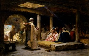 Kavárna v Biskra, Alžírsko, 1884. od Frederick Arthur Bridgman