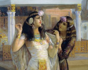 Kleopatra na terasách Philae od Frederick Arthur Bridgman