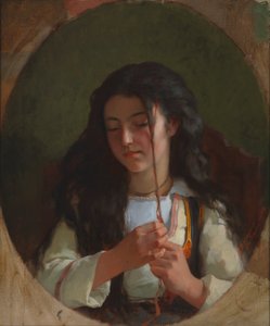 Studie mladé dívky, Pont Aven, 1869. od Frederick Arthur Bridgman