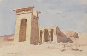Chrám Dendur, ukazující Pylon, 1874. od Frederick Arthur Bridgman