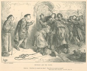 Ilustrace pro mnoho povyku pro nic od Frederick Barnard