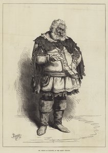 Pan Phelps jako Falstaff, v Gaiety Theatre od Frederick Barnard