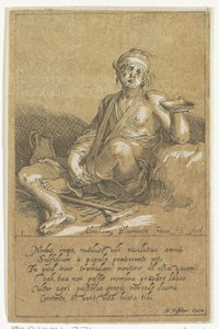 Zmrzačený žebrák s miskou Malé figurky (název série) od Frederick Bloemaert