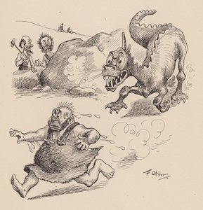 Naši předkové z doby předpotopní od F. Oppera: (litografie)