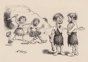 Naši předkové z dávnověku by F. Opper: Číslo čtyřicet sedm (litografie)