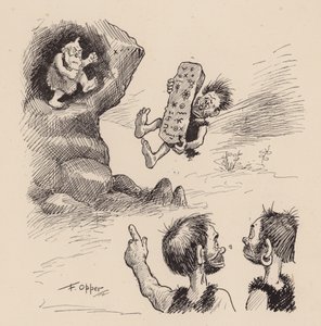 Naši předkové z doby předpotopní od F. Oppera: Číslo čtyřicet tři (litografie) od Frederick Burr Opper