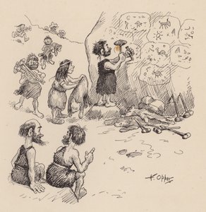 Naši předkové z doby předpotopní od F. Oppera: (litografie)