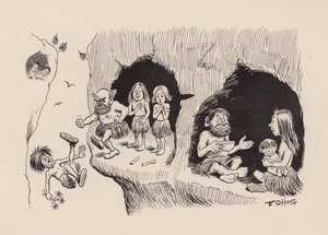Naši předkové z doby předpotopní od F. Oppera: Číslo třicet devět (litografie) od Frederick Burr Opper