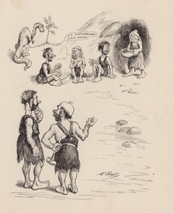 Naši předkové z doby předpotopní od F. Oppera: (litografie)