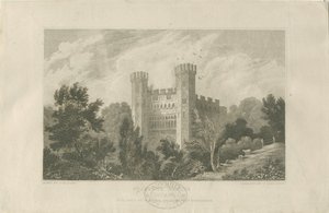 Castle Church - Stafford Castle: rytina, nd [1830] (tisk) od Frederick Calvert
