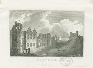 Dudley Castle - The Keep: ocelorytina a [19. století] (tisk) od Frederick Calvert