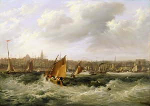 Liverpool, Lancashire od řeky Mersey a New Brighton, 1838 (pár viz 257066)