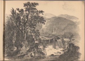 Jedna ze série šedesáti náčrtů chalup. Londýn, 1825.