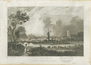 Stafford - jihozápadní pohled: rytina, nd [cca 1830] (tisk) od Frederick Calvert