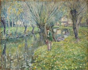 U řeky od Frederick Carl Frieseke