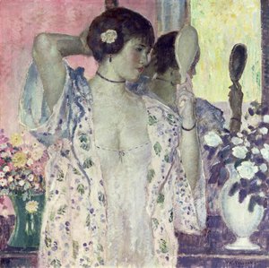 The Hand Mirror (olej na plátně) od Frederick Carl Frieseke