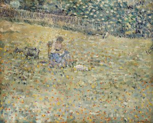 Žena a koza od Frederick Carl Frieseke